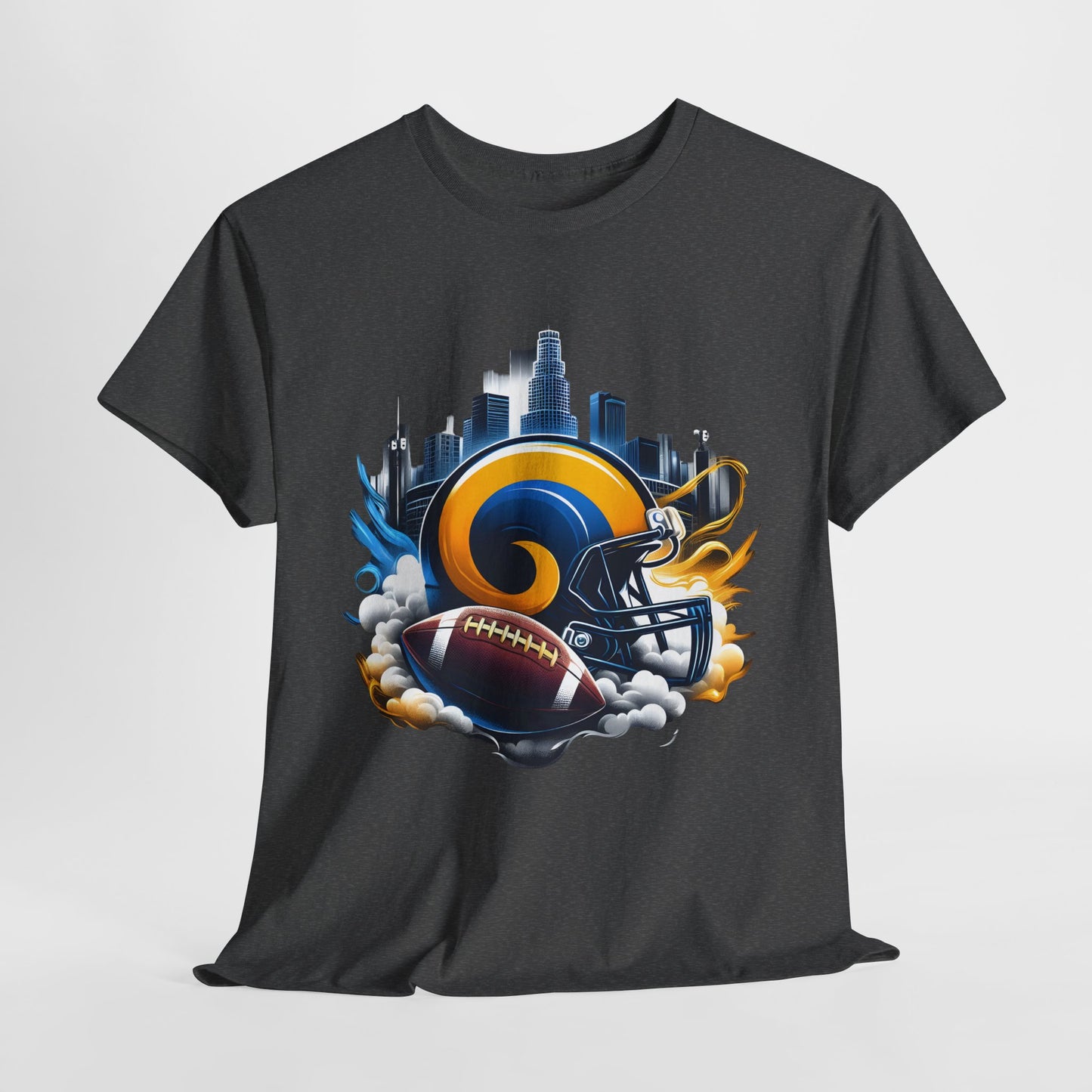 Sports Rams Football Helmet #1 Unisex Heavy Cotton Tee
