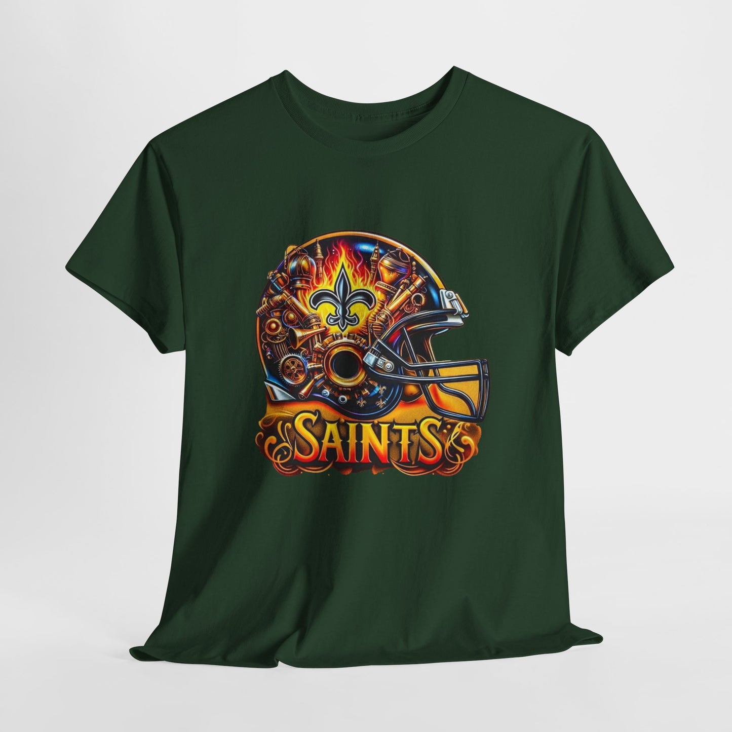 Sports Saints Football Helmet #2 Unisex Heavy Cotton Tee