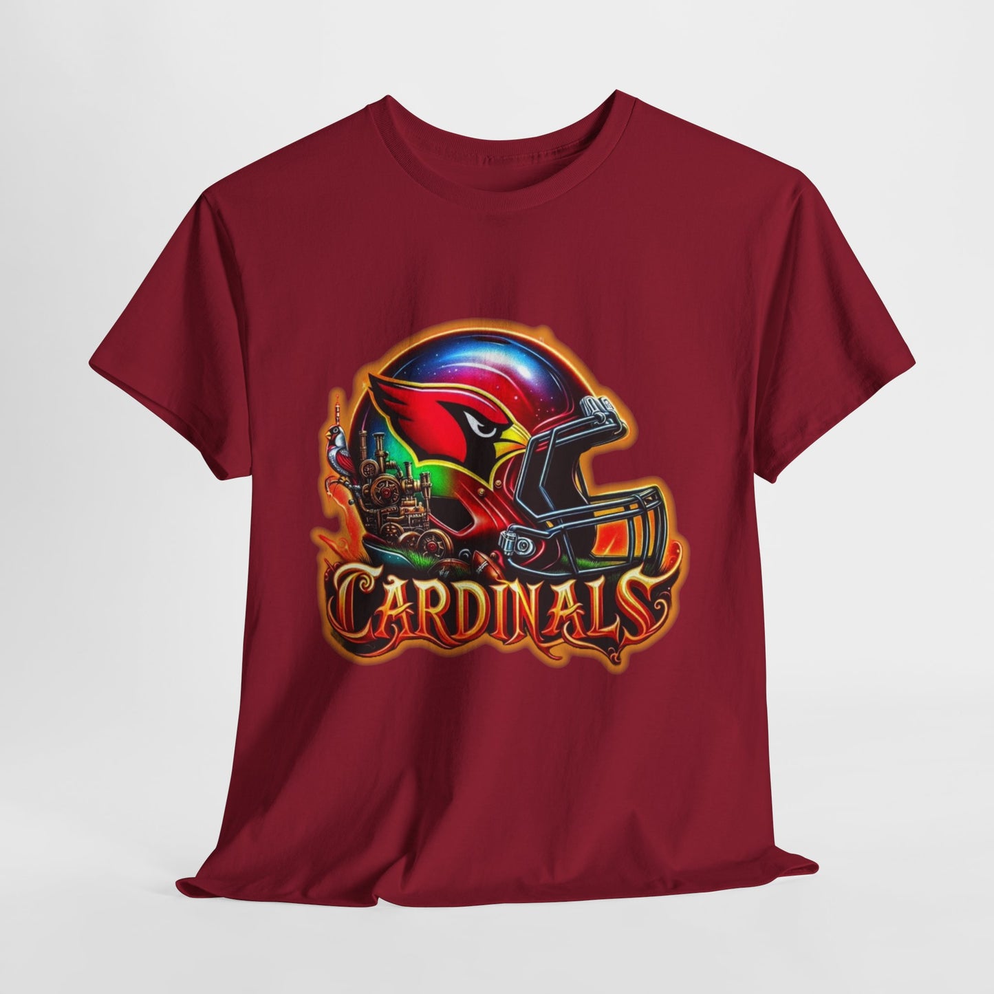 Sports Cardinals Football Helmet #2 Unisex Heavy Cotton Tee