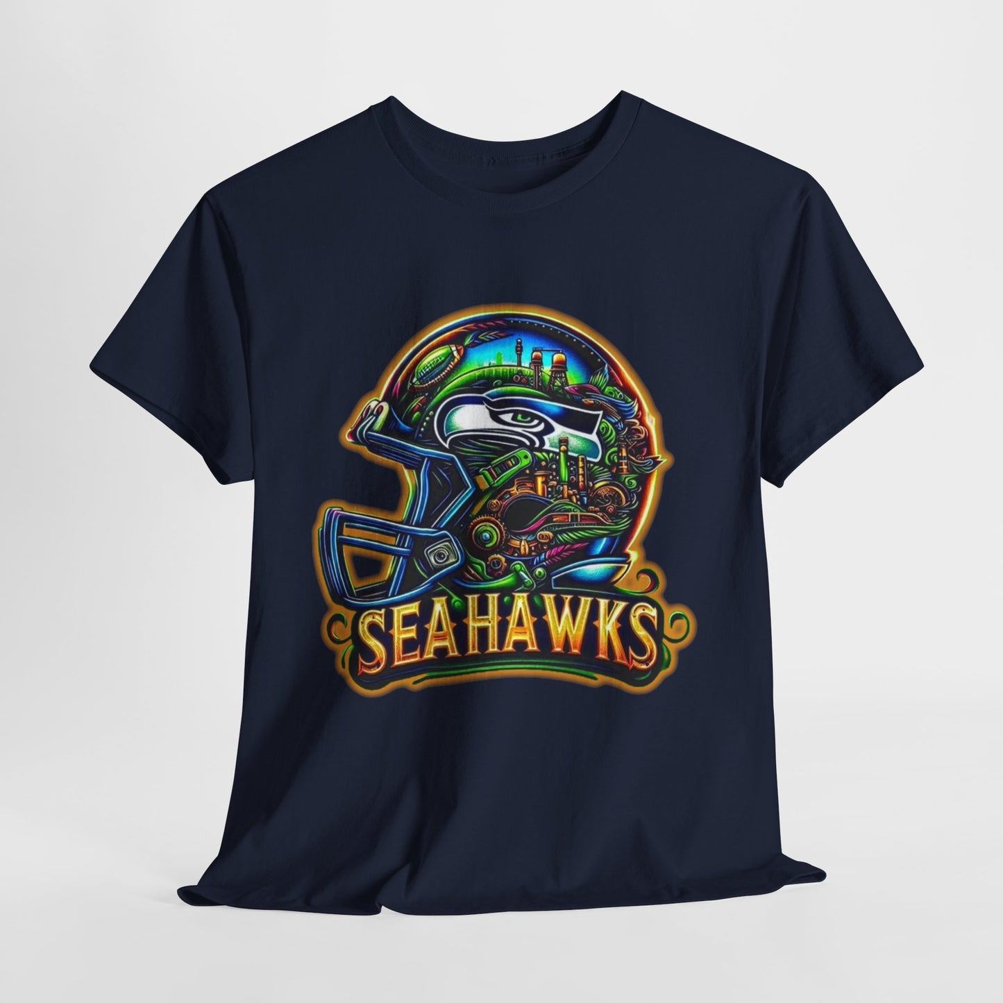 Sports Seahawks Football Helmet #2 Unisex Heavy Cotton Tee
