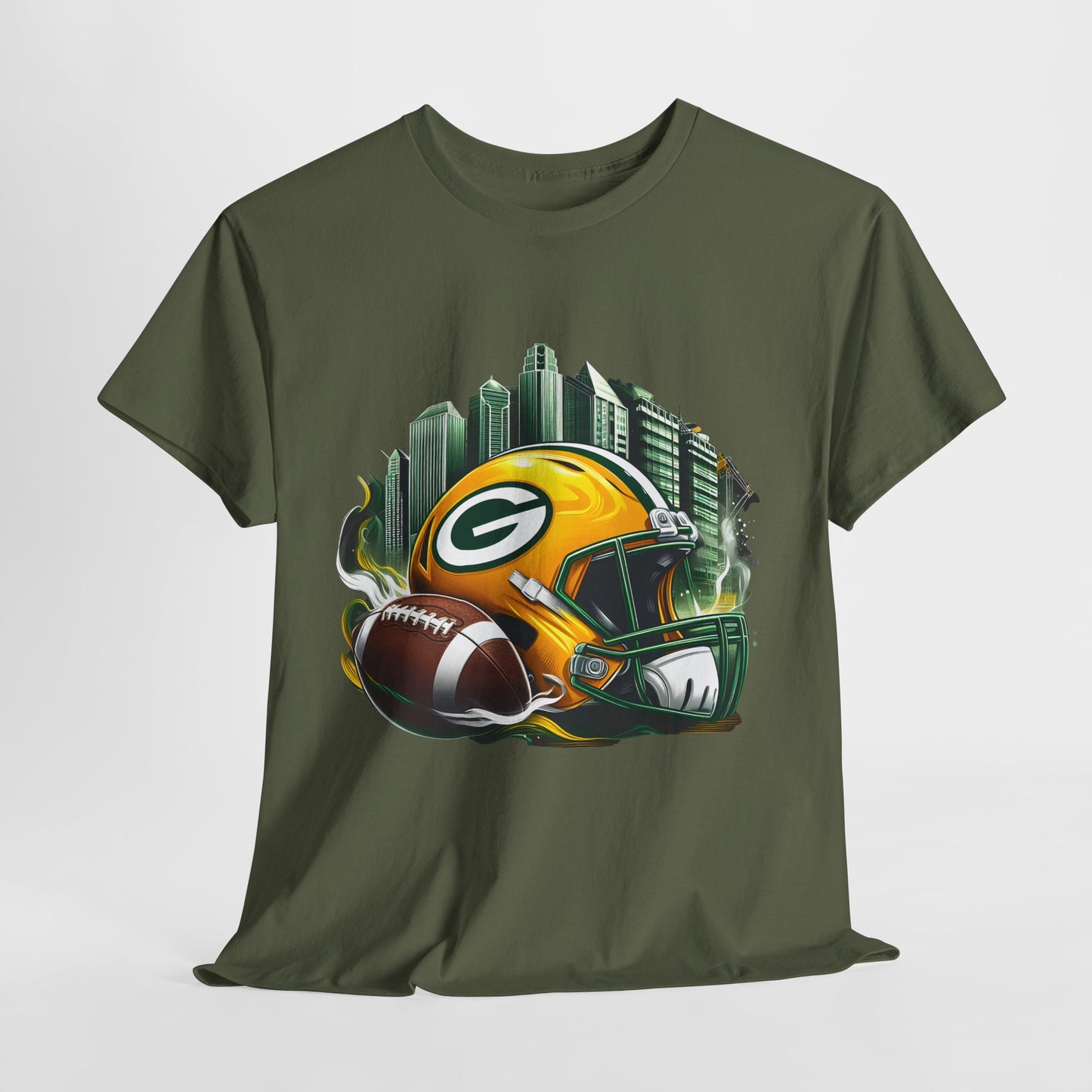 Sports Packers Football Helmet #1 Unisex Heavy Cotton Tee