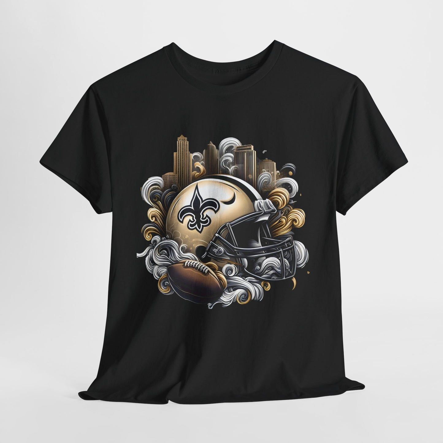 Sports Saints Football Helmet #1 Unisex Heavy Cotton Tee