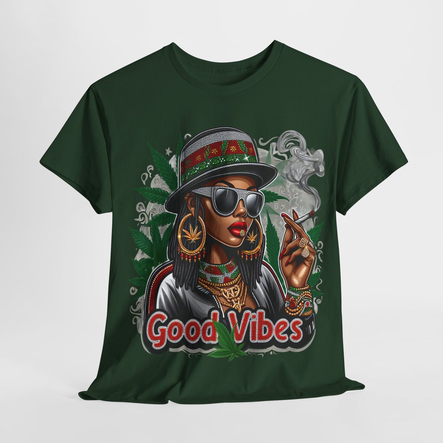 420 Good Vibes Woman #1 Unisex Heavy Cotton Tee - 312tshirts 2