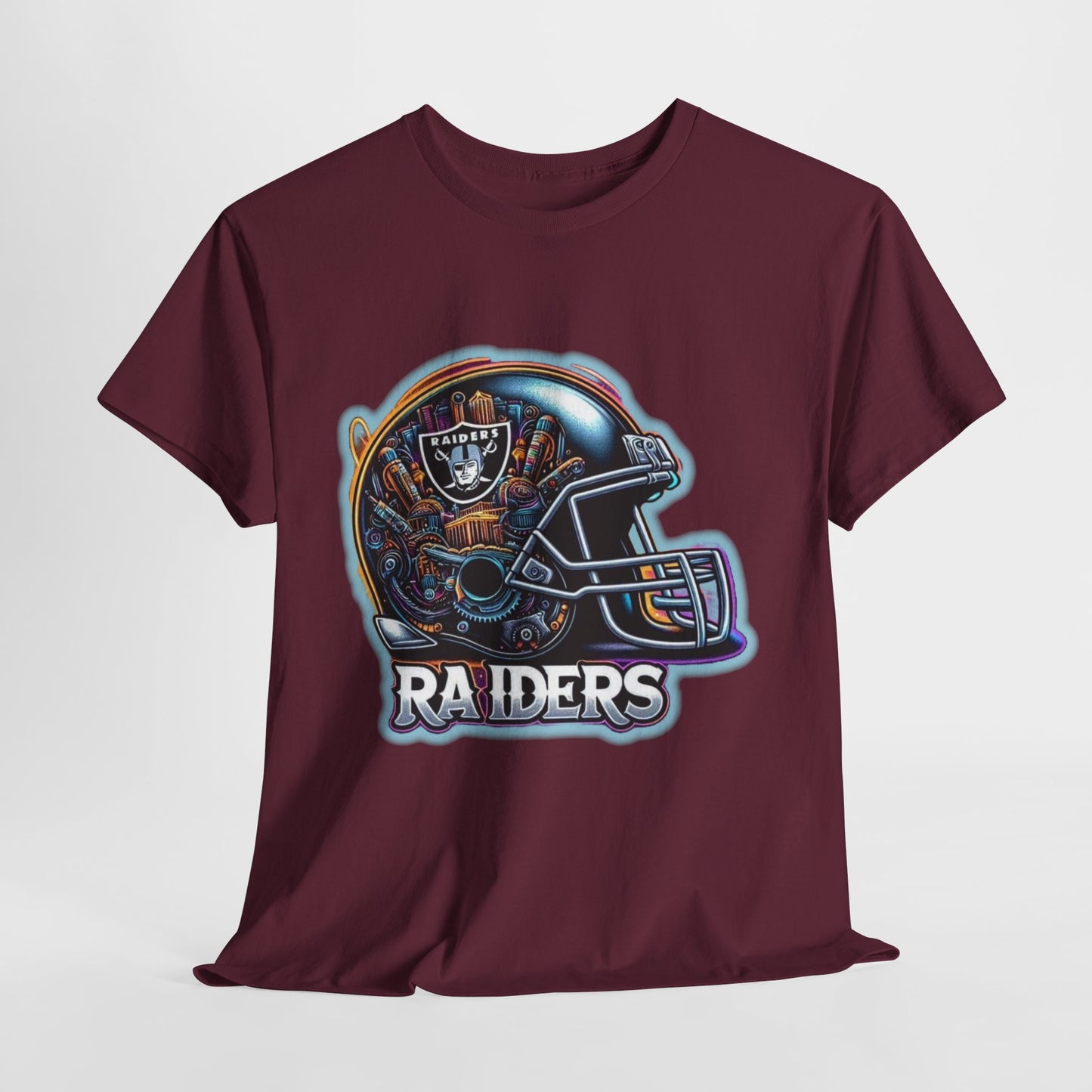 Sports Raiders Football Helmet #2 Unisex Heavy Cotton Tee