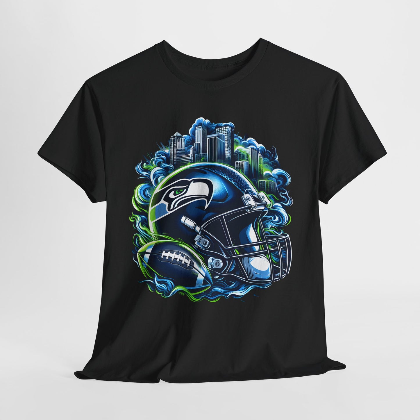 Sports Seahawks Football Helmet #1 Unisex Heavy Cotton Tee