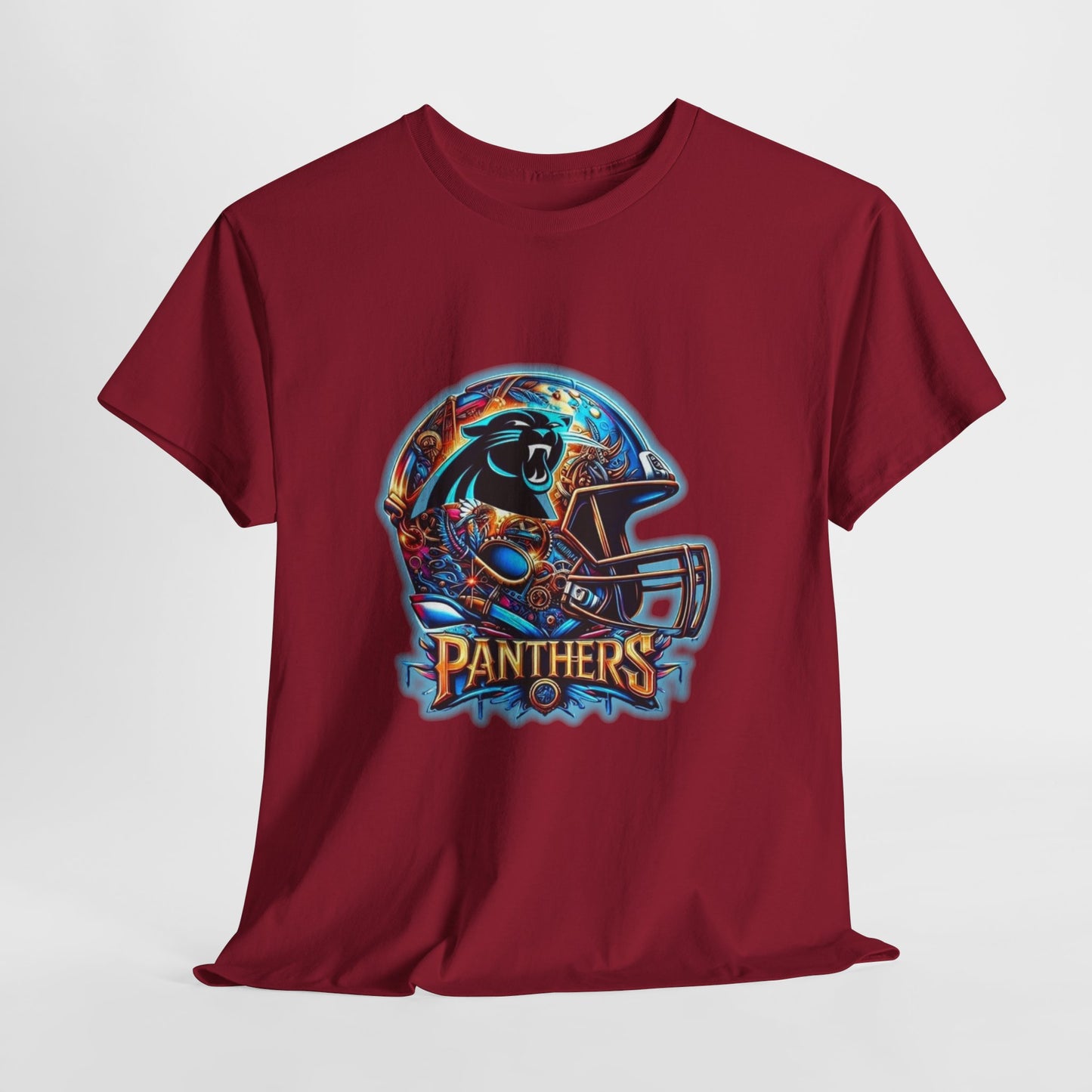Sports Panthers Football Helmet #2 Unisex Heavy Cotton Tee
