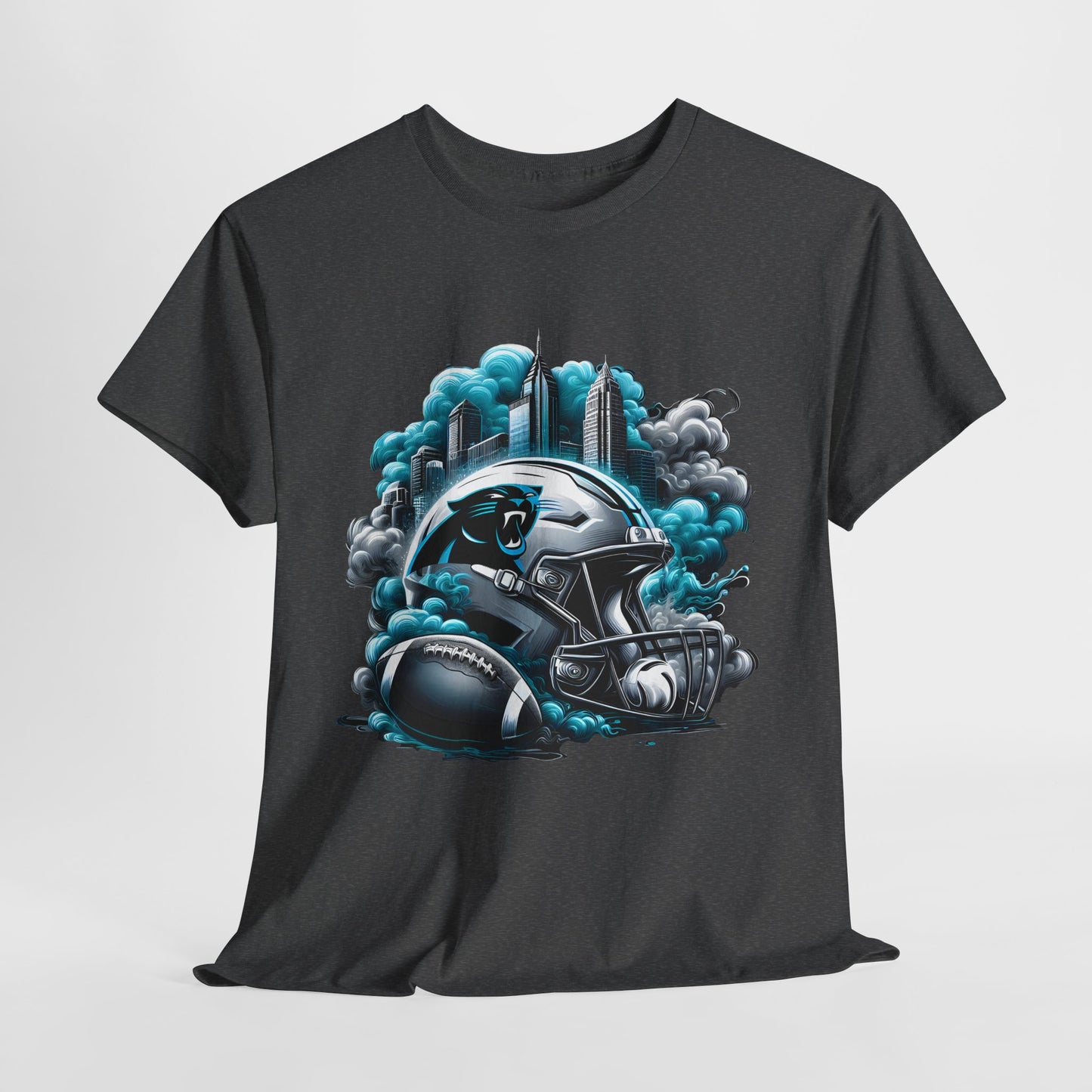 Sports Panthers Football Helmet #1 Unisex Heavy Cotton Tee