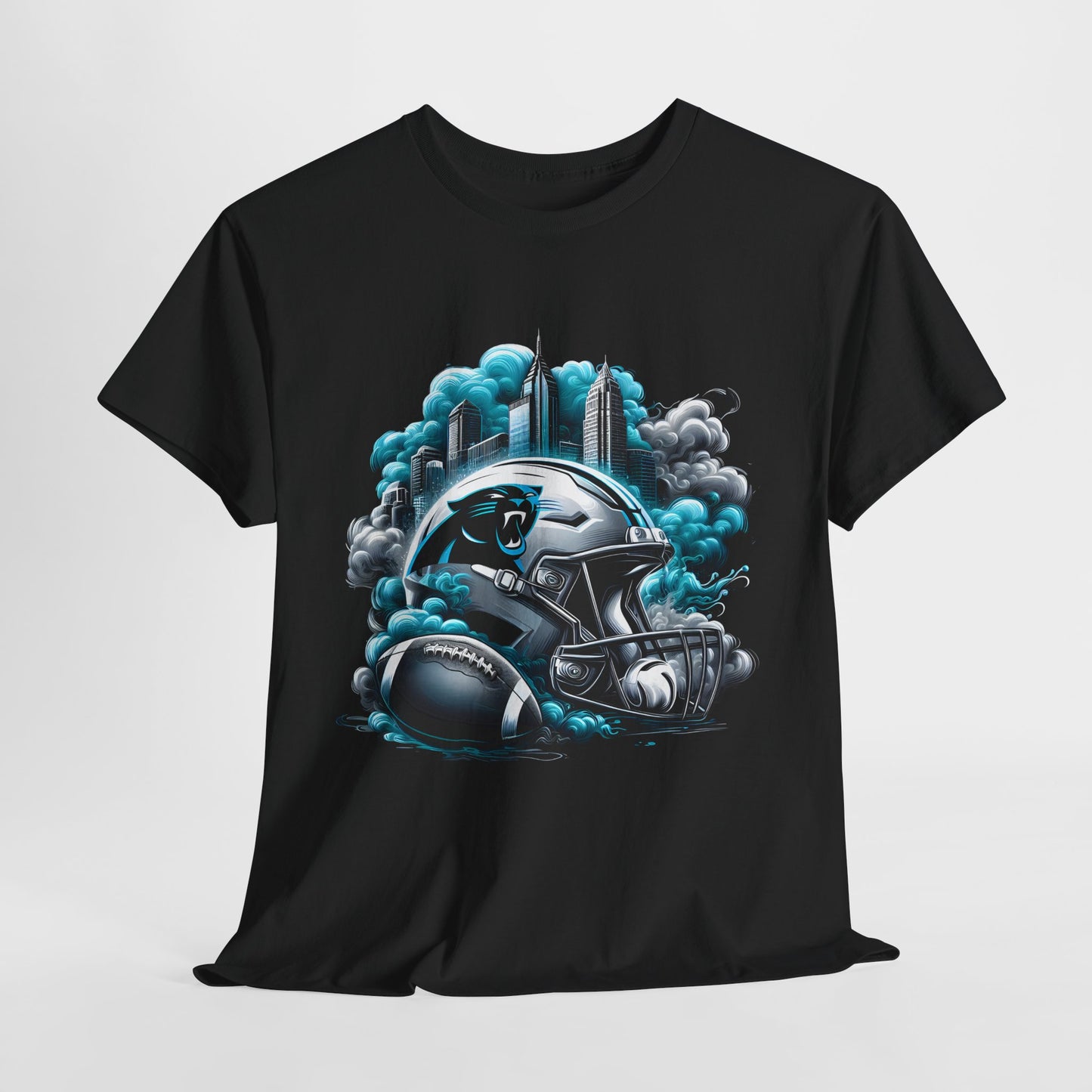 Sports Panthers Football Helmet #1 Unisex Heavy Cotton Tee