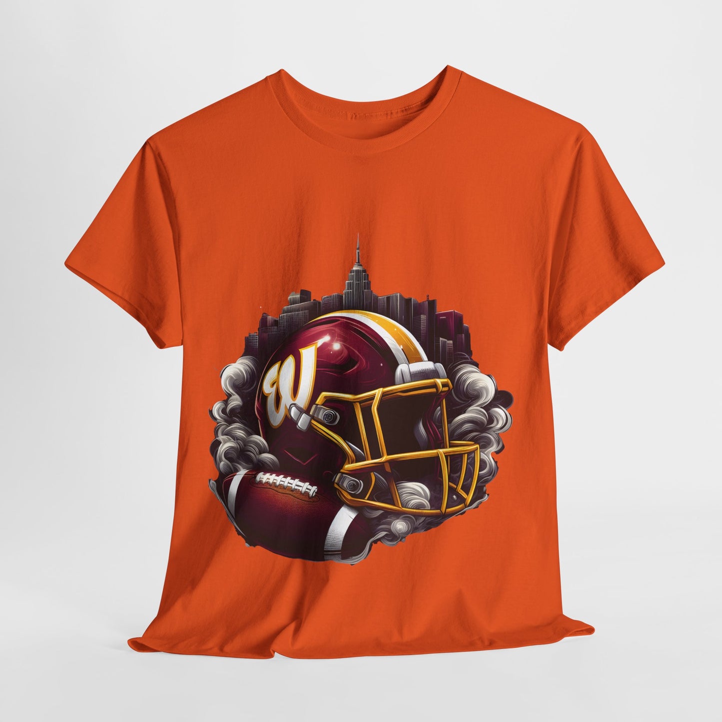 Sports Commanders Football Helmet #18 Unisex Heavy Cotton Tee