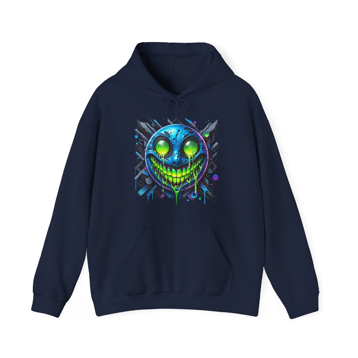 Creepy Neon Emoji #4 Unisex Heavy Sweatshirt Hoodie