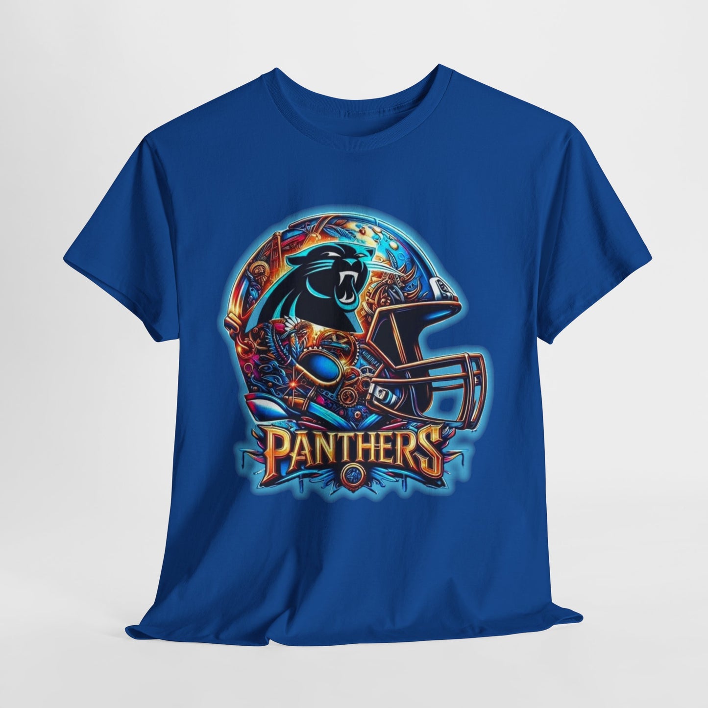 Sports Panthers Football Helmet #2 Unisex Heavy Cotton Tee