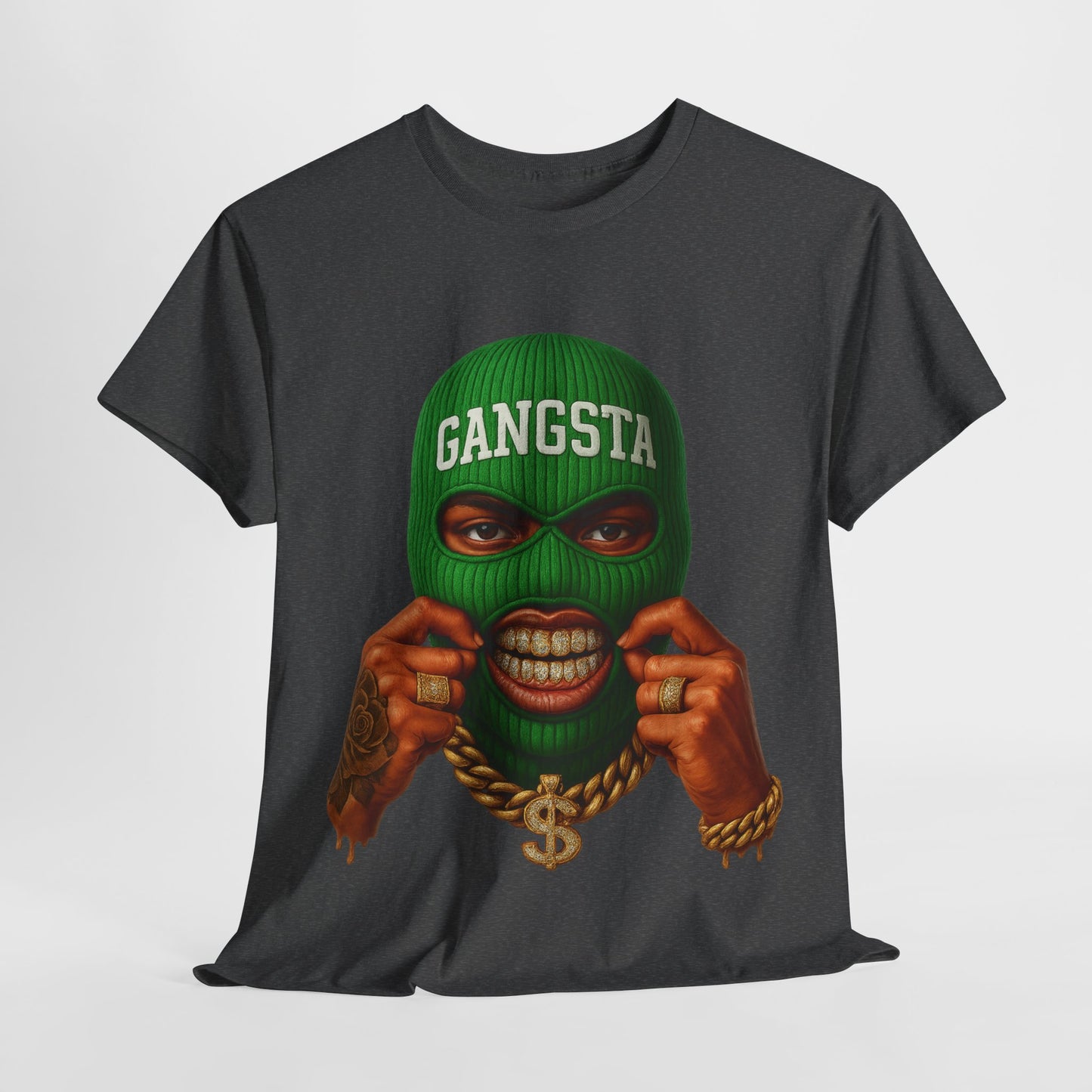 Green Ski Mask Unisex Heavy Cotton Tee