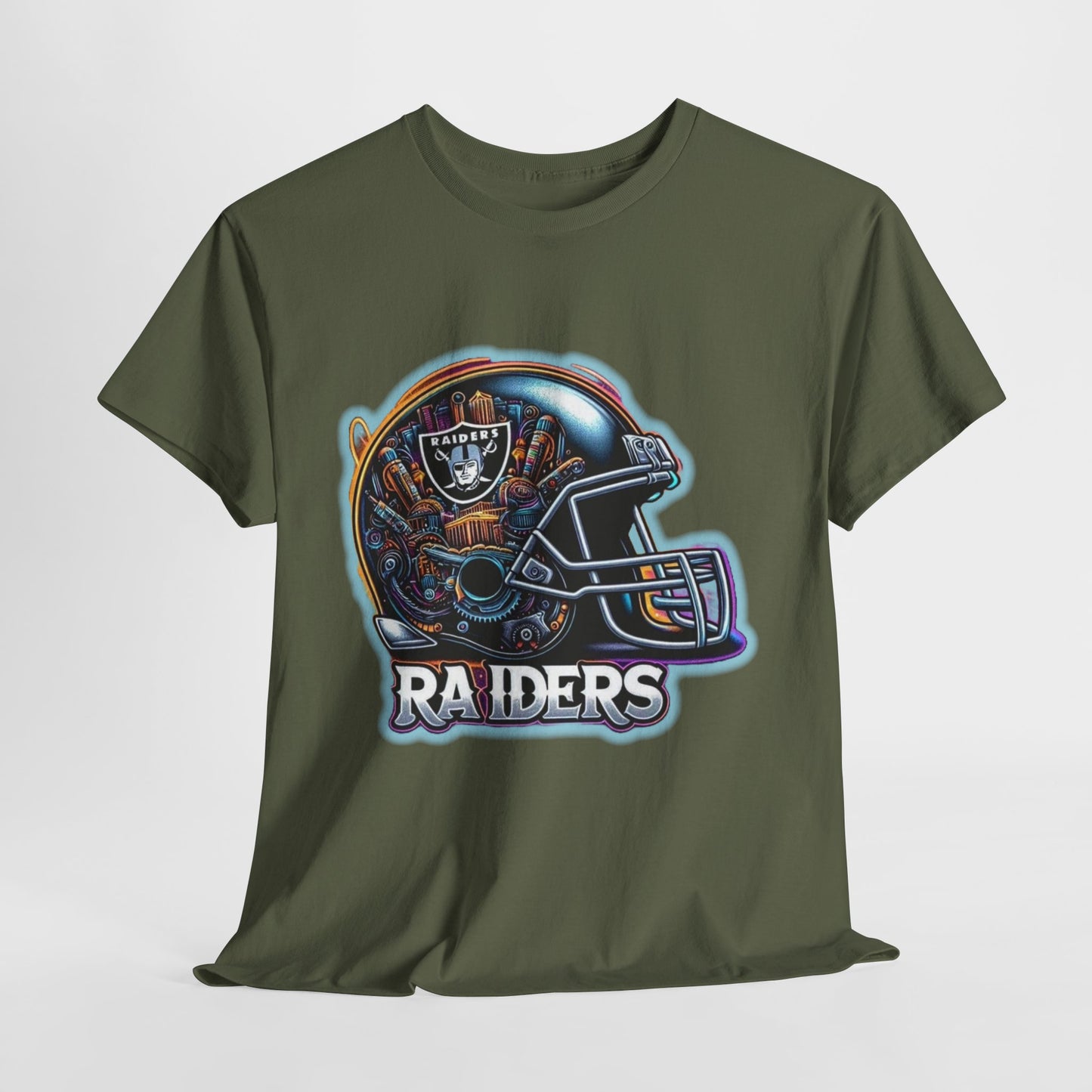Sports Raiders Football Helmet #2 Unisex Heavy Cotton Tee