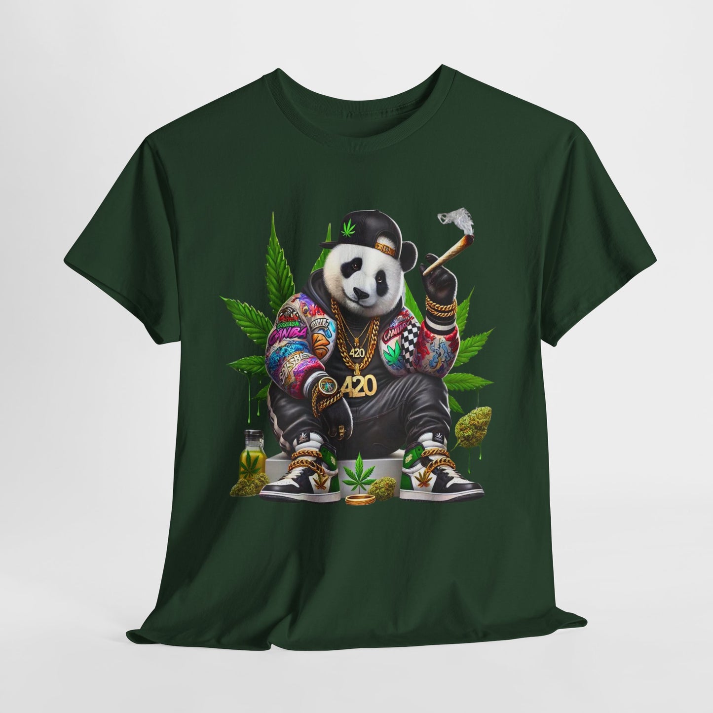 420 Panda #1 Heavy Cotton Tee - 312tshirts 2