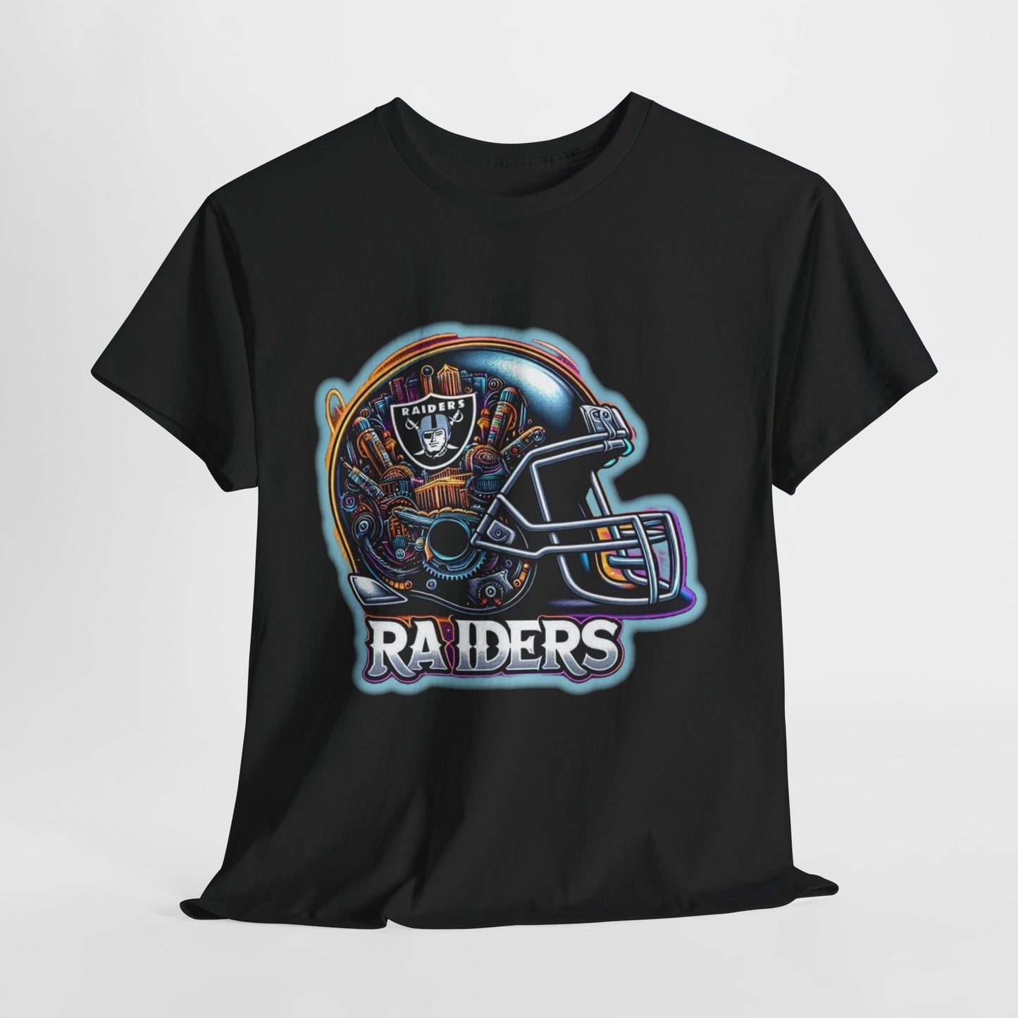 Sports Raiders Football Helmet #2 Unisex Heavy Cotton Tee