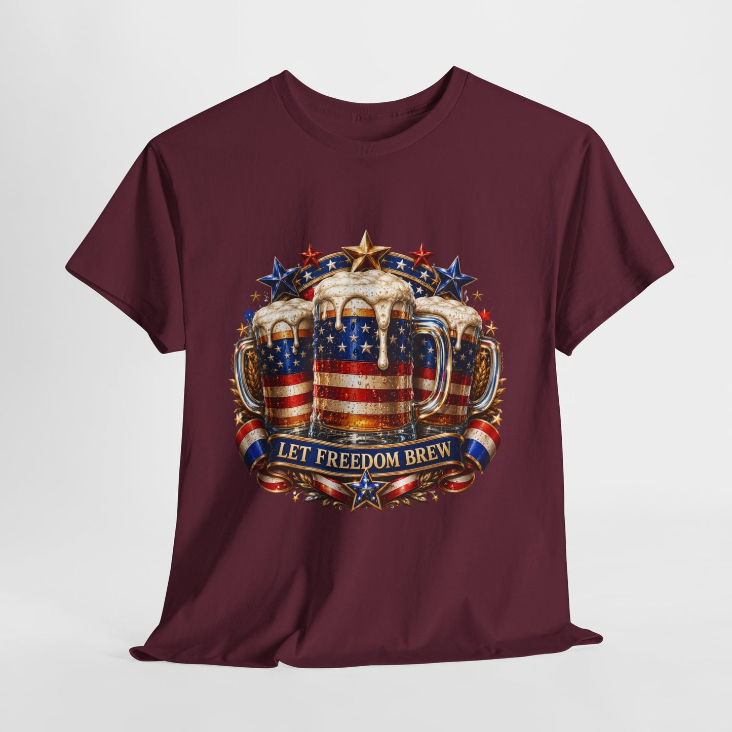 American Flag Mugs #1 Unisex Heavy Cotton Tee