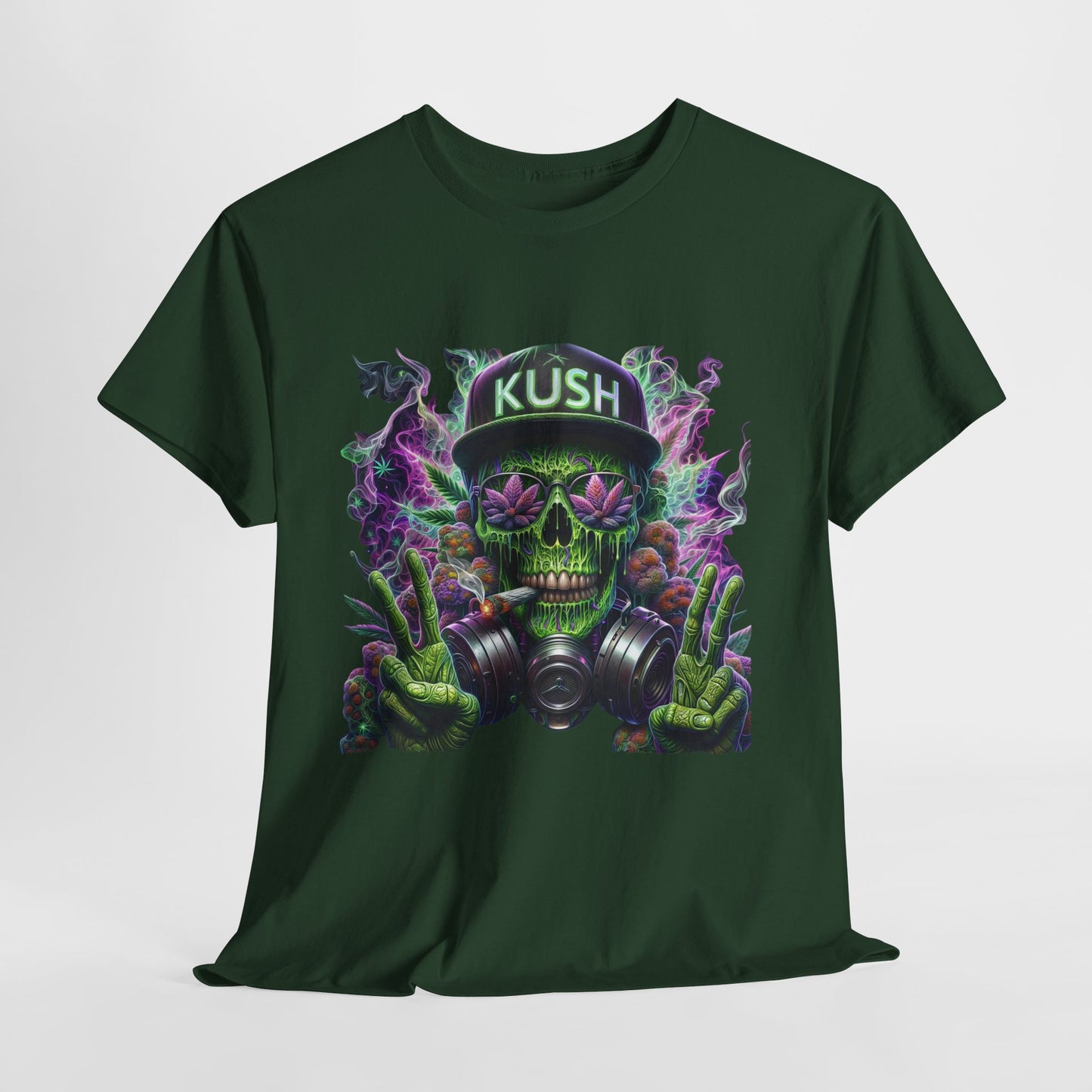 420 Kush Skull #1 Unisex Heavy Cotton Tee - 312tshirts 2