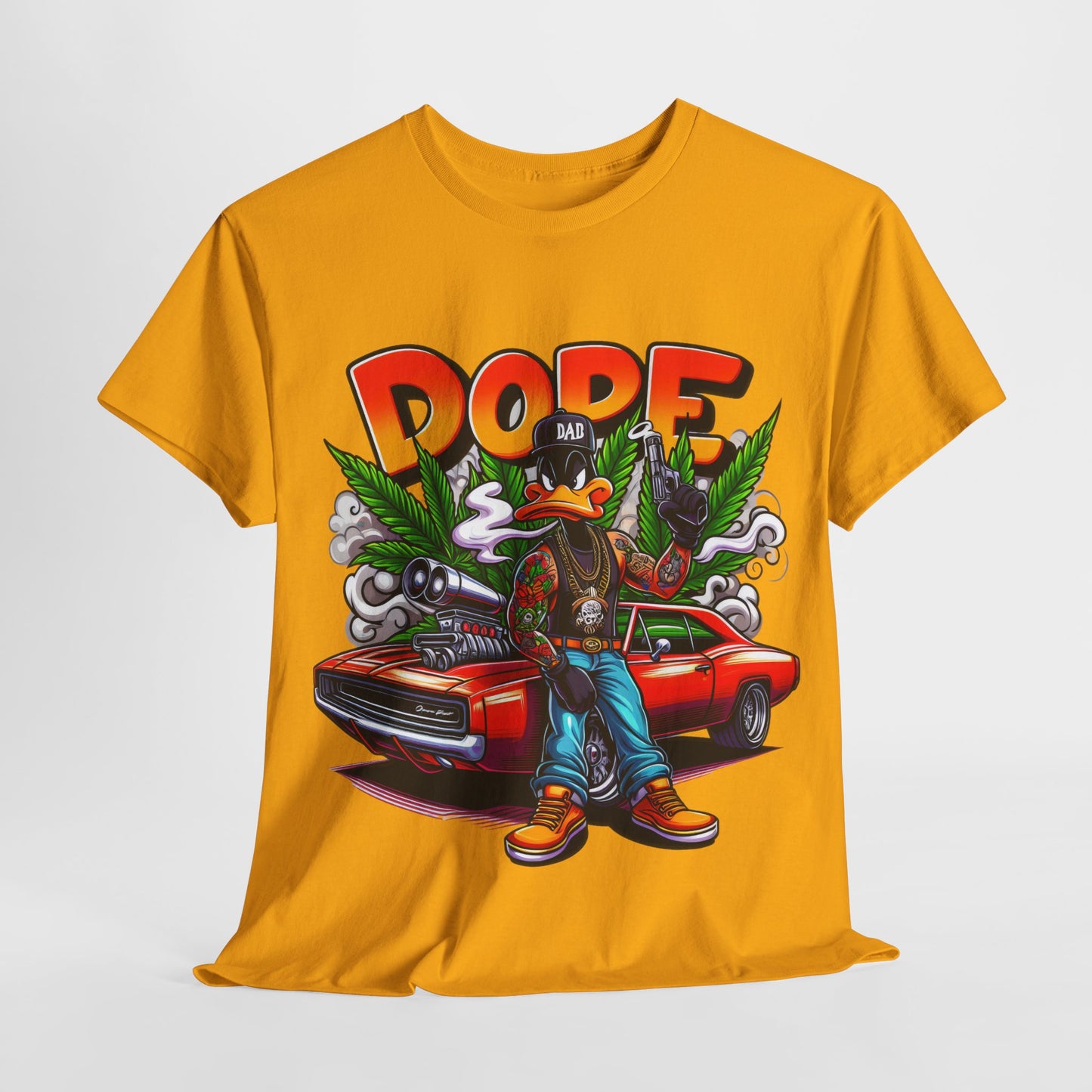 420 Dope Vibes Gangsta Duck #9 Unisex Heavy Cotton Tee