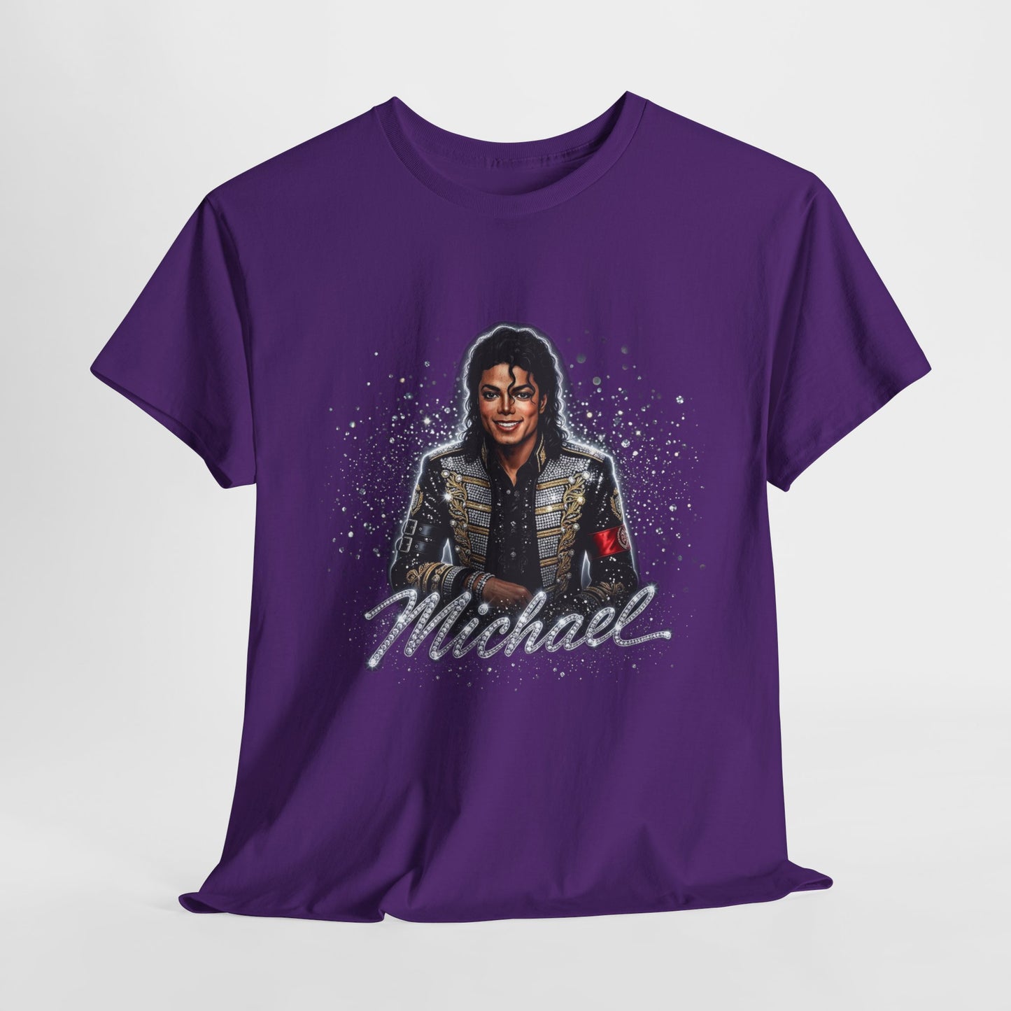 Michael Portrait T‑Shirt — Retro Sparkle Pop Star Tee - 312tshirts 2