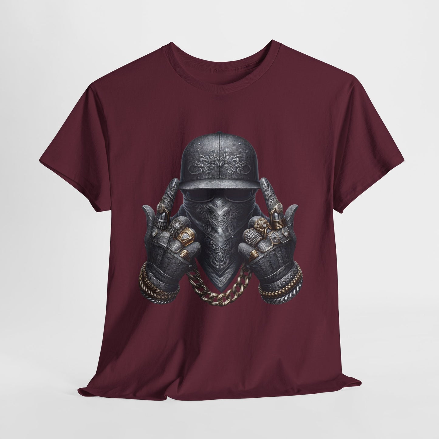 Silver Face Gangster Bling #6 Unisex Heavy Cotton Tee - 312tshirts 2