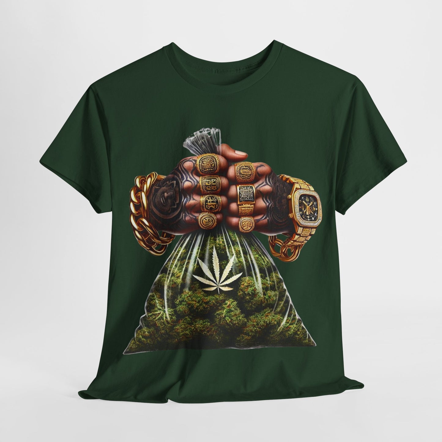 420 Weed Bag Hands #2 Unisex Heavy Cotton Tee - 312tshirts 2