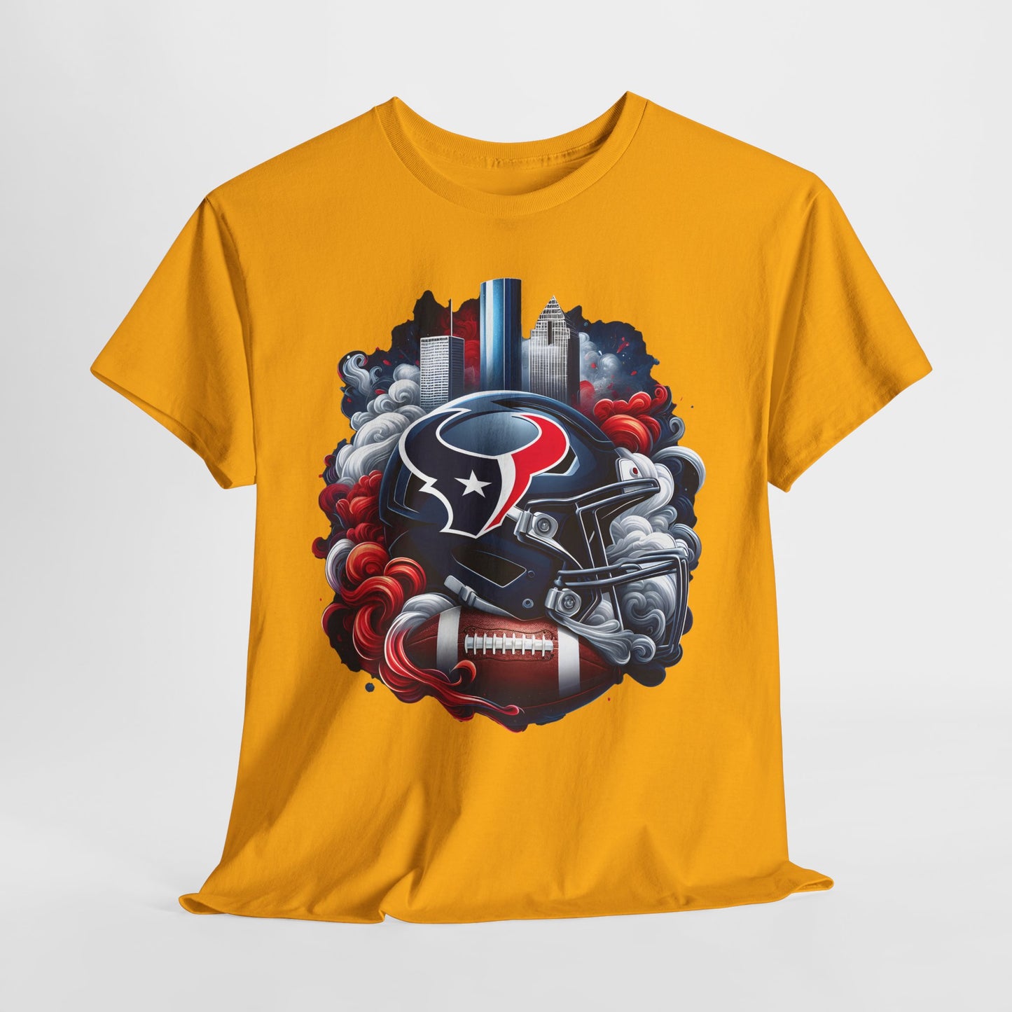 Sports Texans Football Helmet #1 Unisex Heavy Cotton Tee
