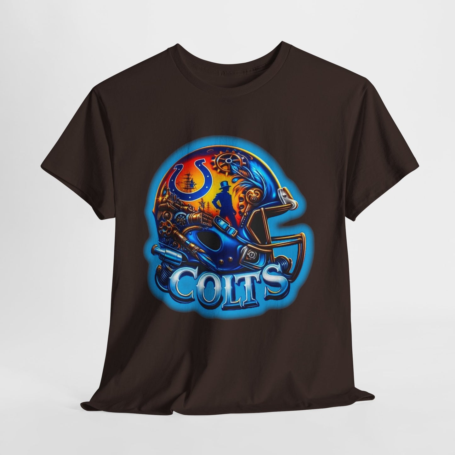 Sports Colts Football Helmet Logo #2 Unisex Heavy Cotton Tee