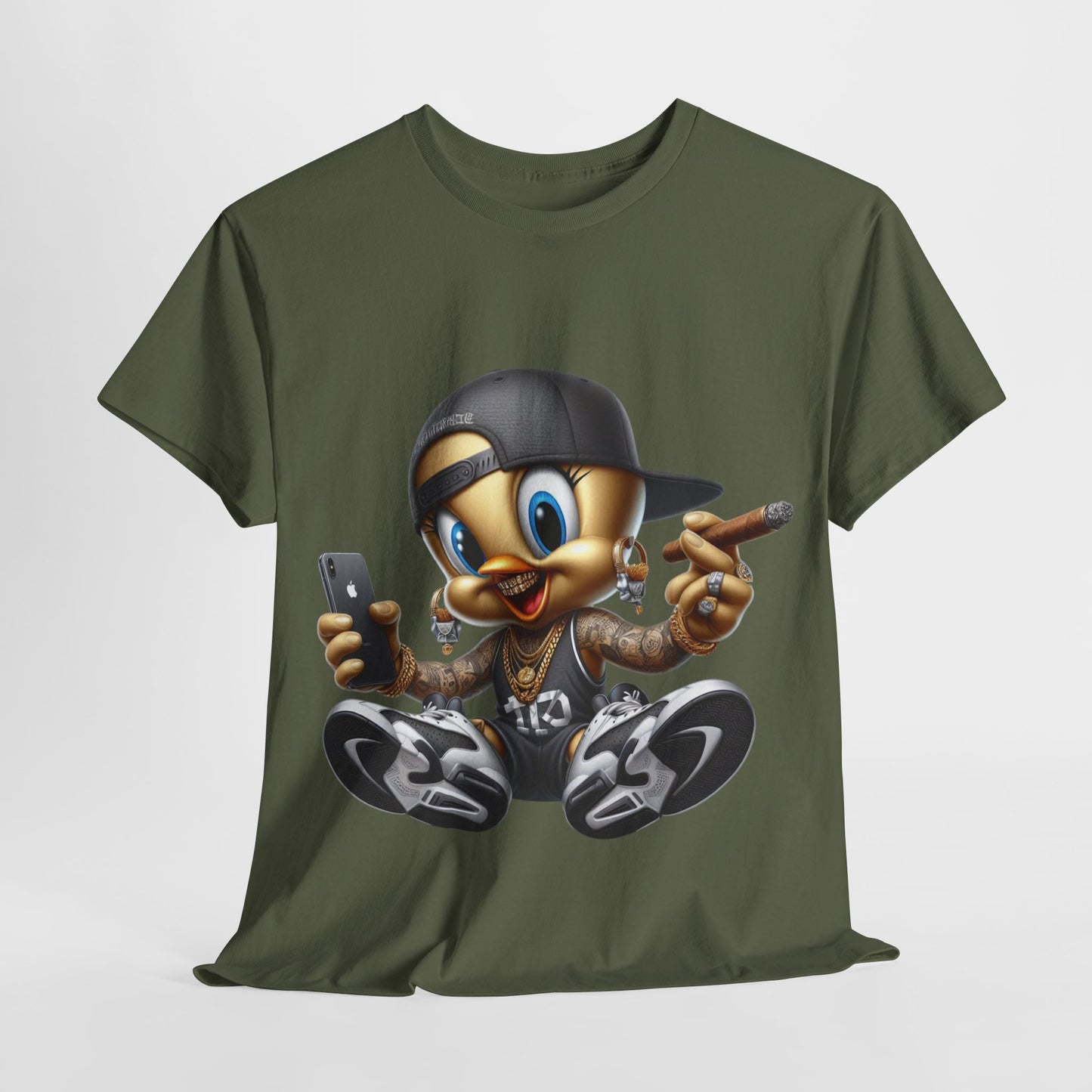 Gangsta Yellow Bird #1 Unisex Heavy Cotton Tee