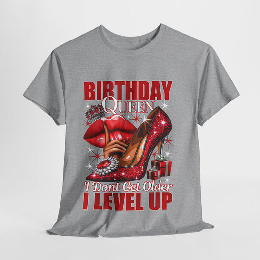 Birthday Queen Lips & Shoe #9 Heavy Cotton Tee - 312tshirts 2