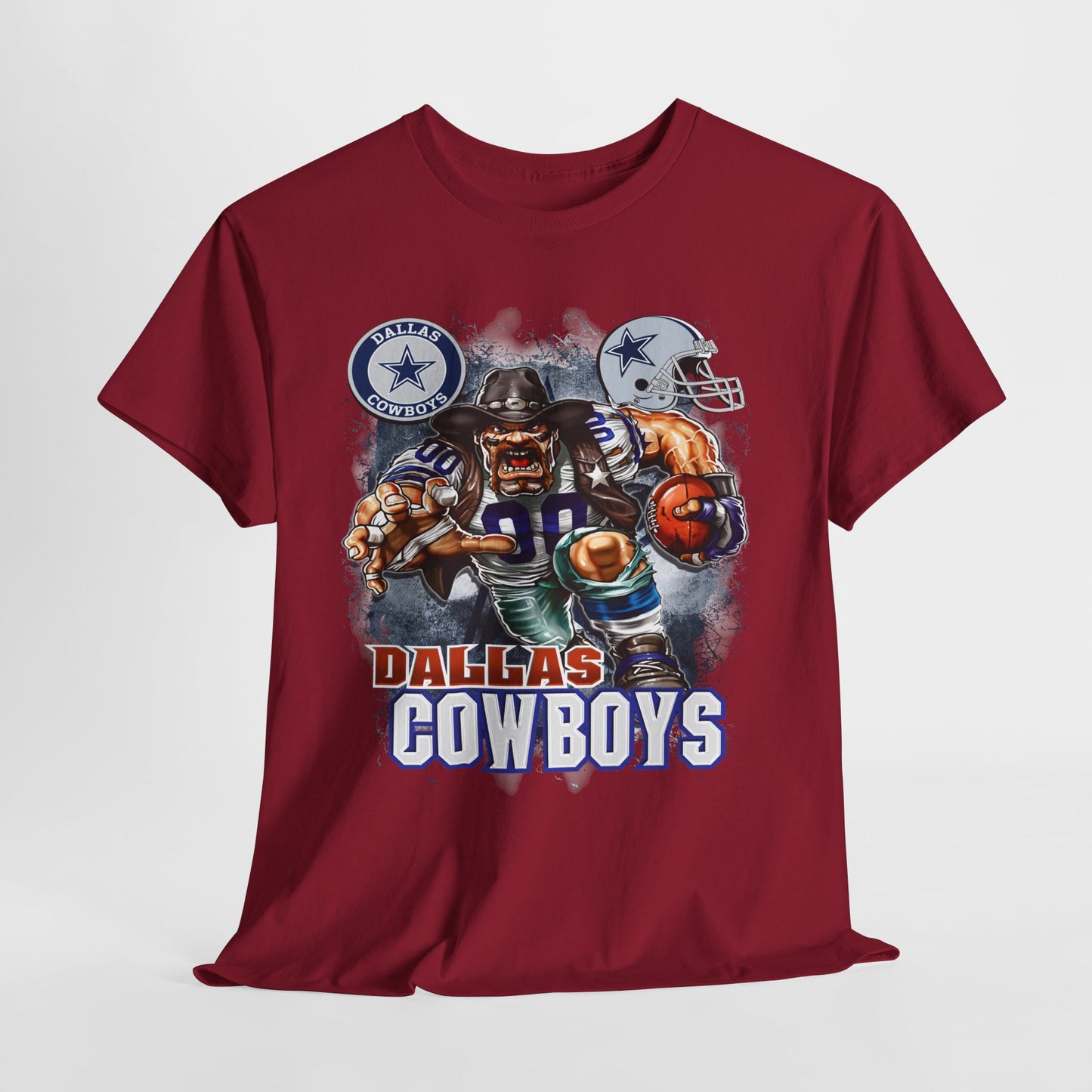 Sports Mascot Dallas Cowboys Unisex Heavy Cotton Tee