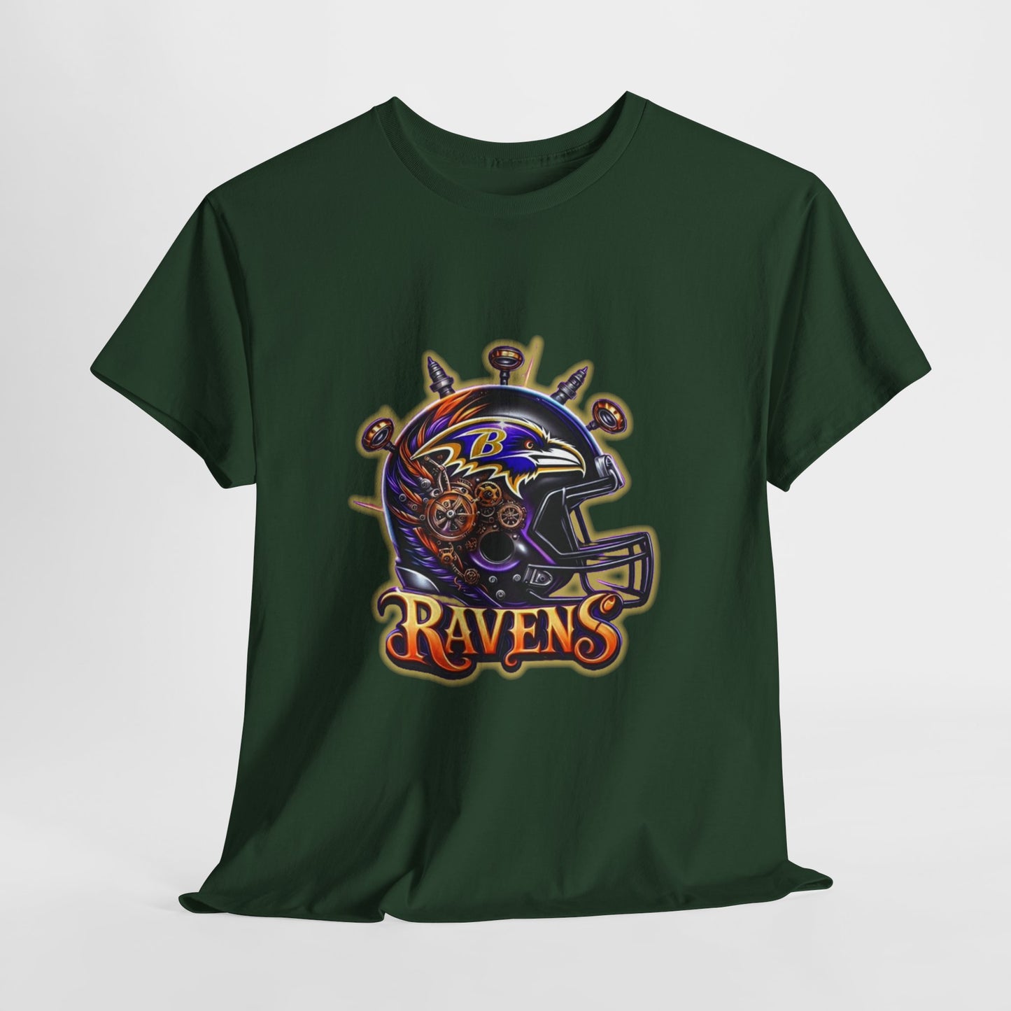 Sports Ravens Football Helmet #2 Unisex Heavy Cotton Tee