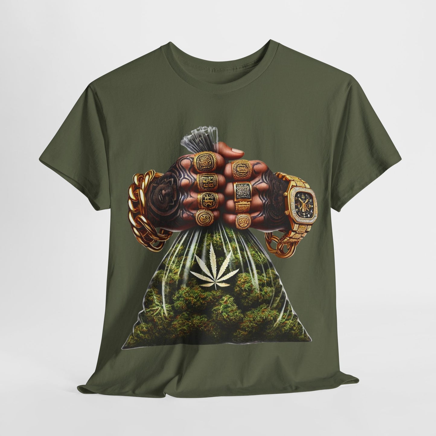 420 Weed Bag Hands #2 Unisex Heavy Cotton Tee - 312tshirts 2