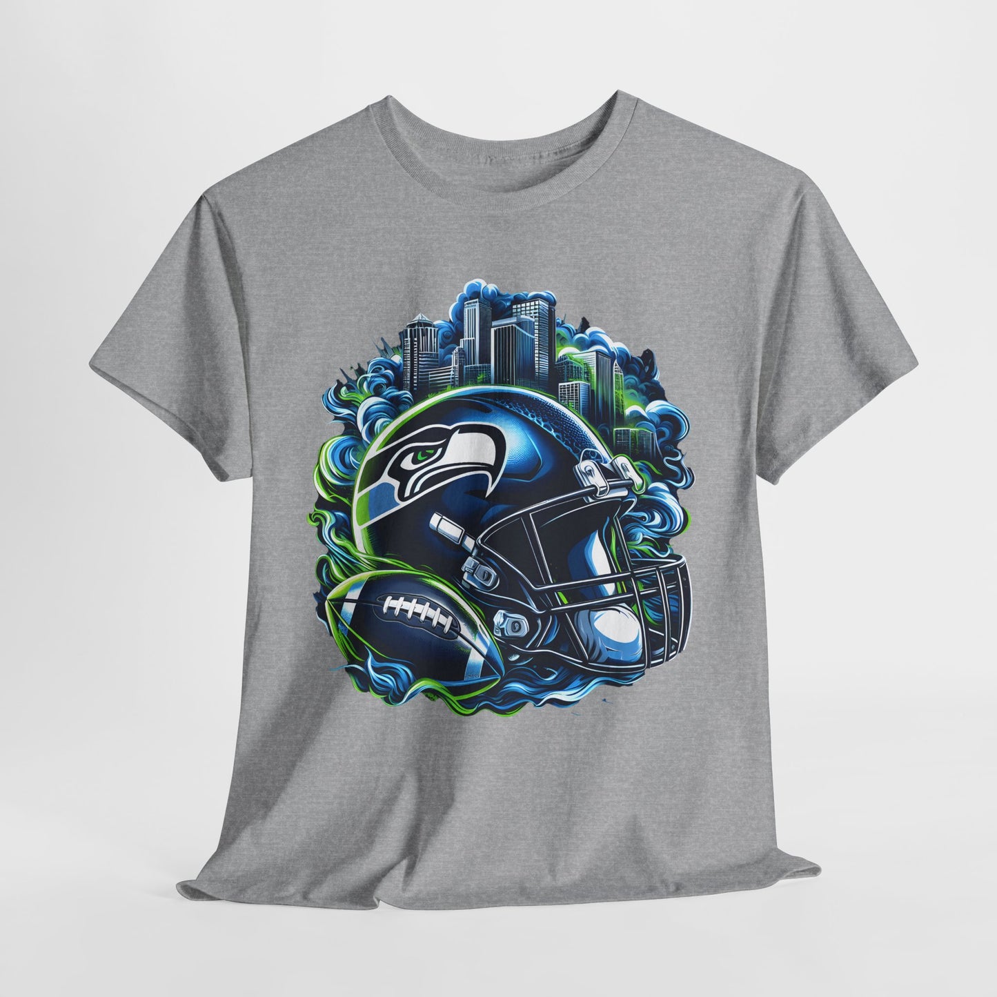 Sports Seahawks Football Helmet #1 Unisex Heavy Cotton Tee
