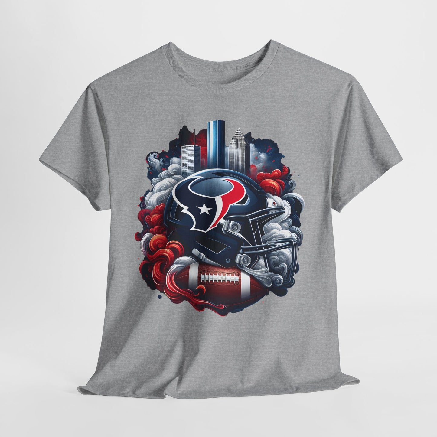 Sports Texans Football Helmet #1 Unisex Heavy Cotton Tee