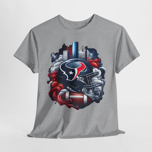 Sports Texans Football Helmet #1 Unisex Heavy Cotton Tee