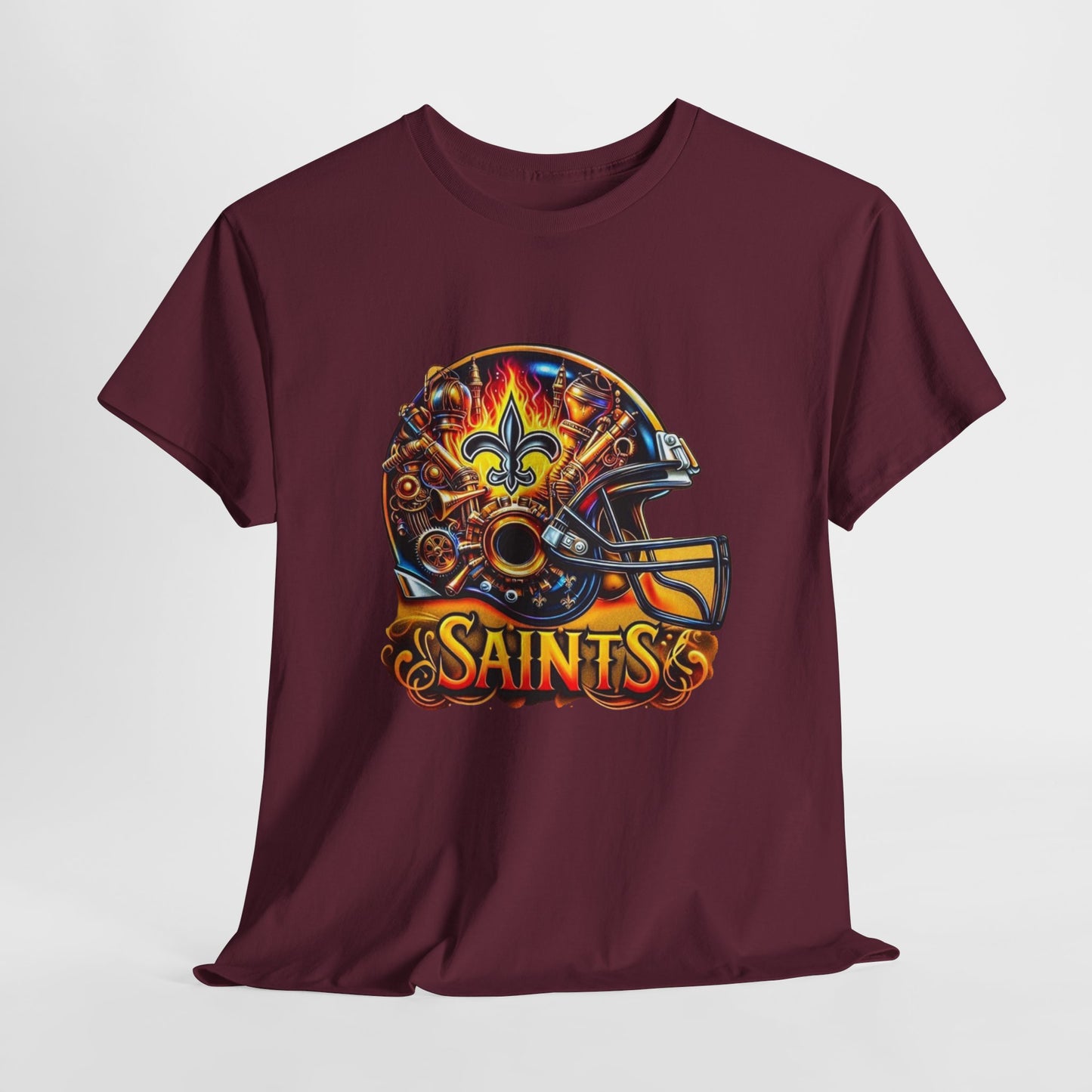 Sports Saints Football Helmet #2 Unisex Heavy Cotton Tee