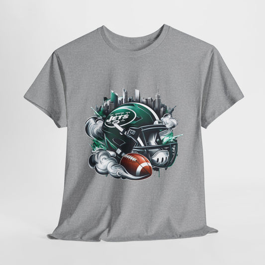 Sports Jets Football Helmet #25 Unisex Heavy Cotton Tee