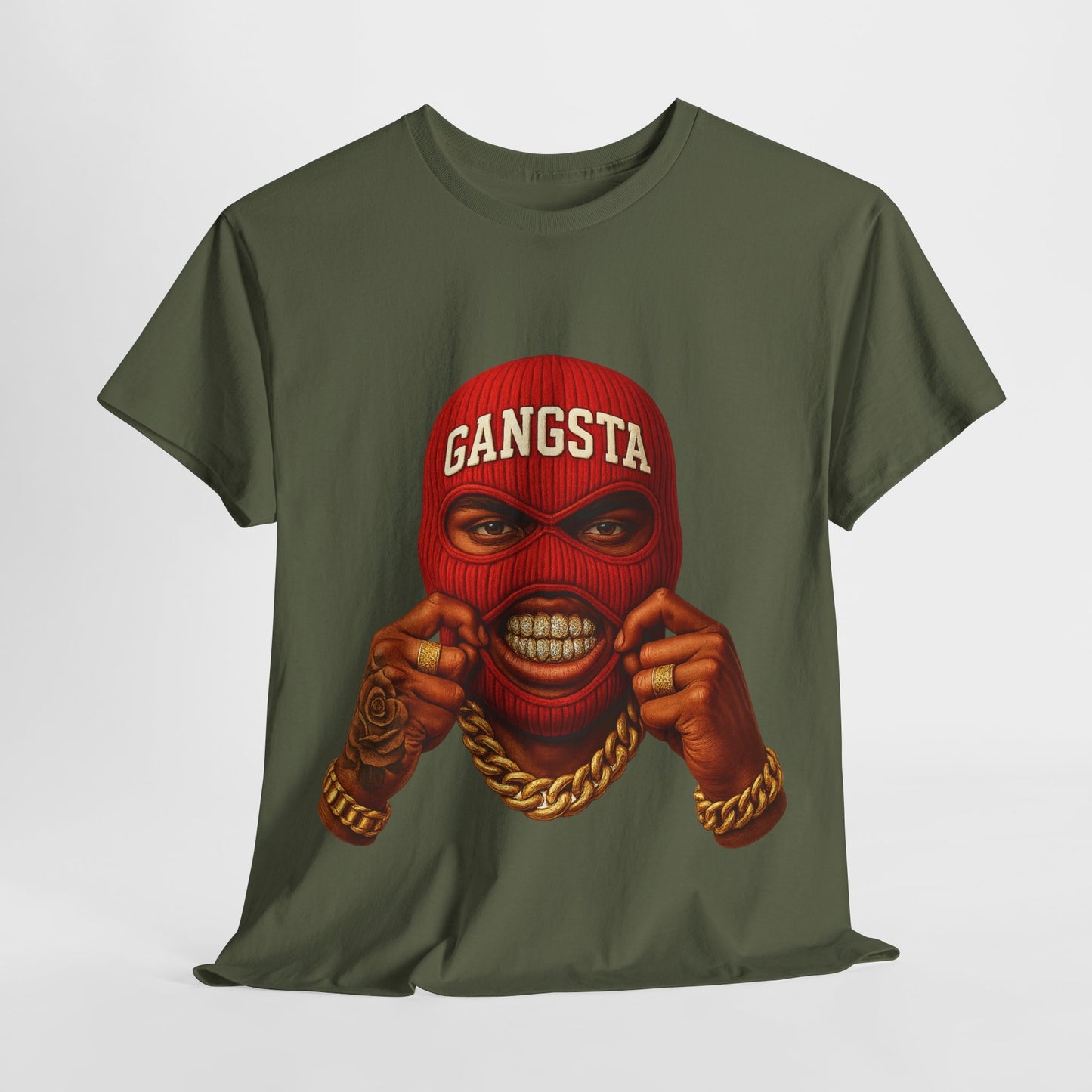 Red Ski Mask Unisex Heavy Cotton Tee