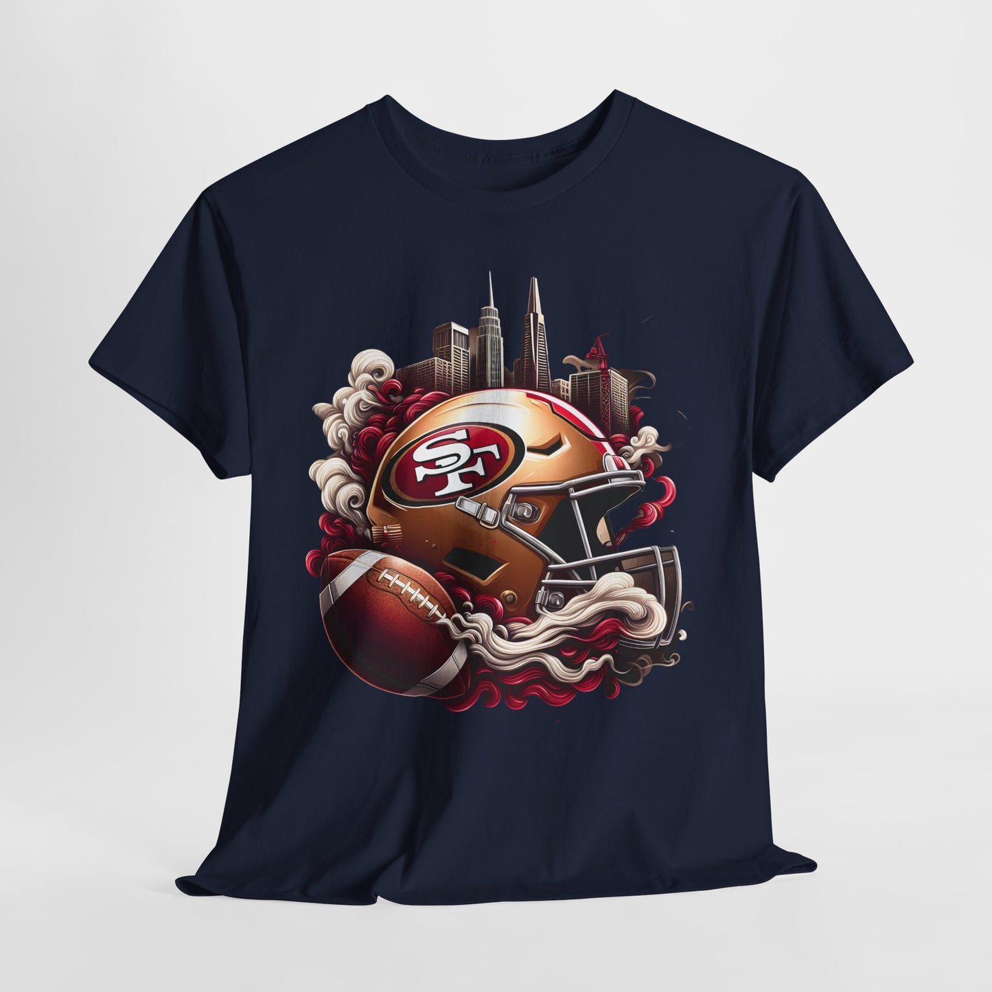 Sports 49ers Football Helmet #1 Unisex Heavy Cotton Tee