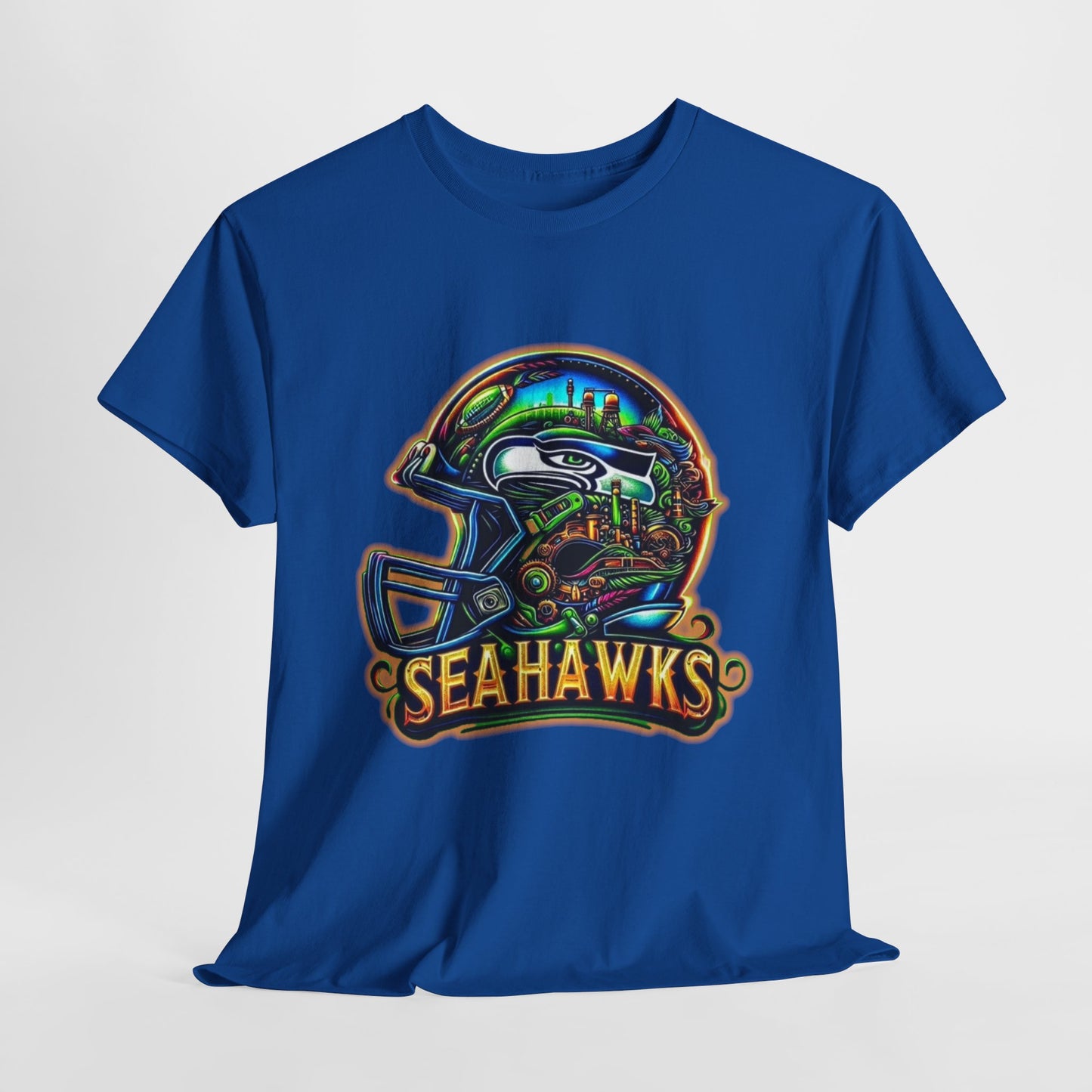 Sports Seahawks Football Helmet #2 Unisex Heavy Cotton Tee