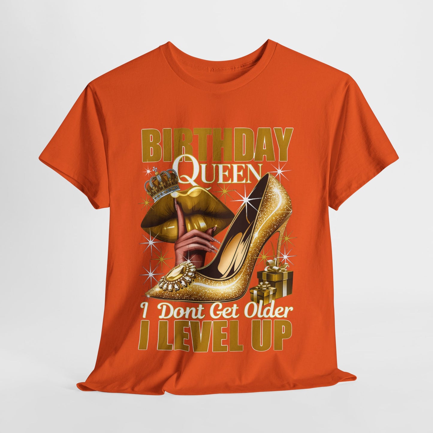 Birthday Queen Lips & Shoe #4 Heavy Cotton Tee
