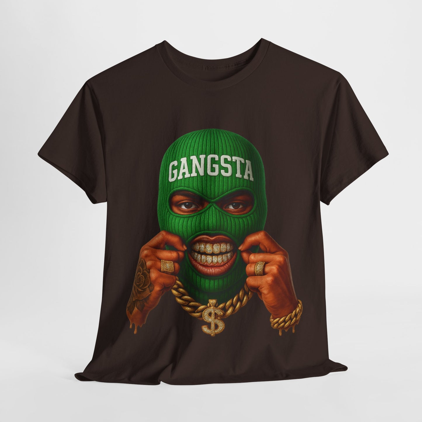 Green Ski Mask Unisex Heavy Cotton Tee