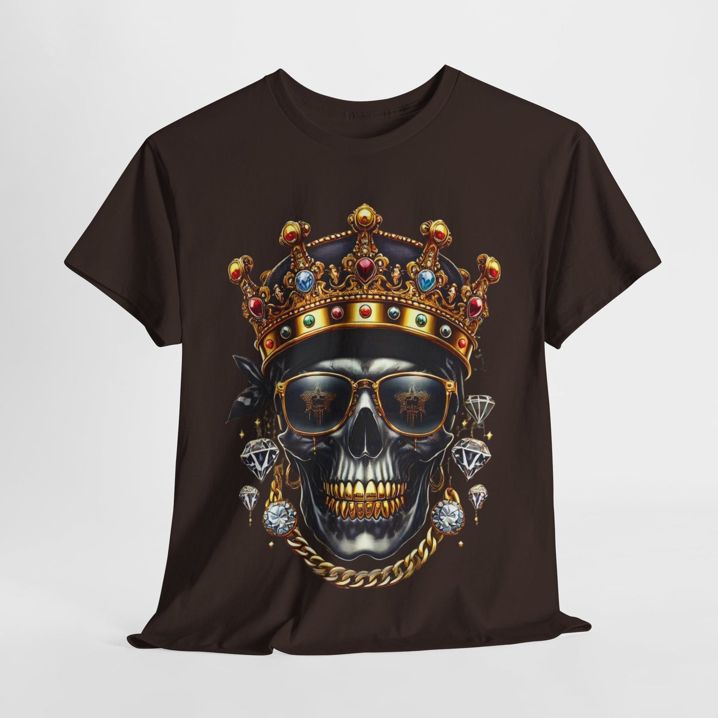 Gold Crown Skull Unisex Heavy Cotton Tee - 312tshirts 2