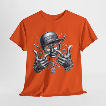 Silver Mask with Diamonds & Chains #5 Unisex Heavy Cotton Tee - 312tshirts 2