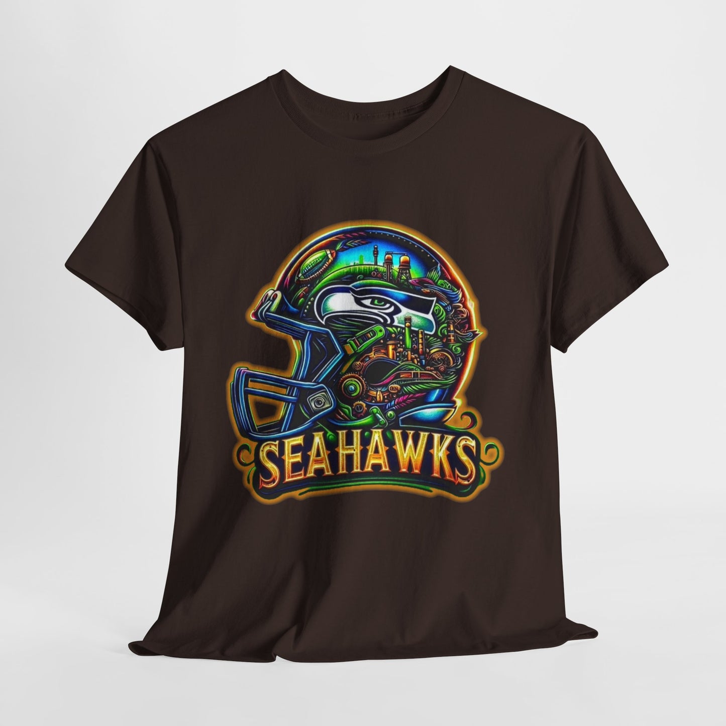 Sports Seahawks Football Helmet #2 Unisex Heavy Cotton Tee