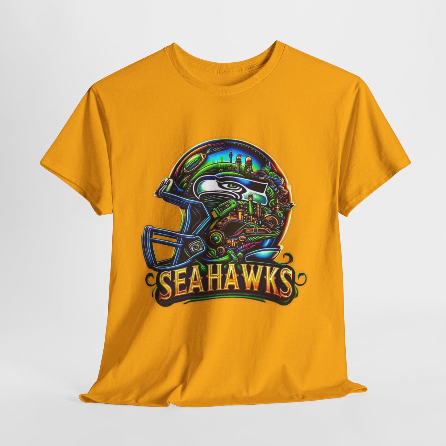 Sports Seahawks Football Helmet #2 Unisex Heavy Cotton Tee
