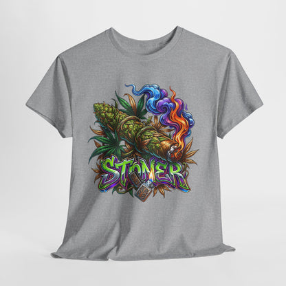 420 Psychedelic Blunt Unisex Heavy Cotton Tee - 312tshirts 2